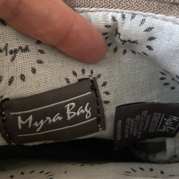 Myra leather & canvas Brown Cellphone Crossbody - Picture 9 of 12